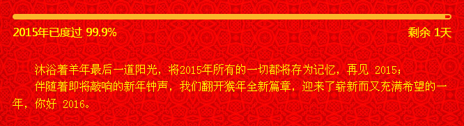 再见2015，你好2016！